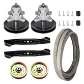 Aeagle front packaging of 46-inch deck rebuild kit showing contents and model fitments, clear identification benefit