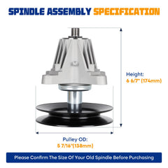 Aeagle spindle pulley side profile displaying belt alignment benefit