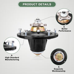 AEFHKM spindle mounted on 60-inch deck demonstrating direct-fit compatibility