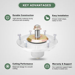 AEFHKM spindle with blade attached demonstrating ready-to-install benefit