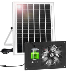 AEQ fan front view showing compact ventilation, improves coop airflow