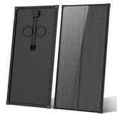 AeternaSol 100W front view showing panel surface and branding for reliable power