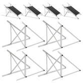 AeternaSol front view of complete mounting kit showing stable frame and portability benefit