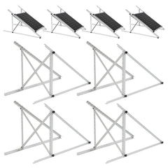 AeternaSol front view of complete mounting kit showing stable frame and portability benefit