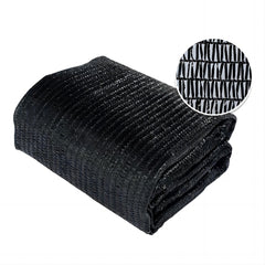 Agfabric front view of 12x20ft black shade cloth showing full coverage benefit