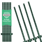 AggFencer front view of 10-pack 4ft U-posts showing compact packaging and ease