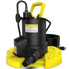 AgiiMan pump front view showing yellow housing and handle, fast deployment benefit