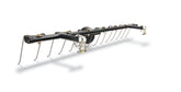 Agri-Fab front mount dethatcher showing full 42-inch width and quick-attach benefit