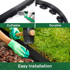 AGTEK installed around curved flowerbed for neat landscape definition