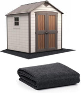 Ahpuhtan front view of 10x12 mat showing size and layout, protects floors