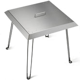 AHUAWA front view of stainless steel deflector showing sturdy design and even heat benefit