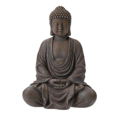 Aifeorzo Buddha front view showing calm pose and durable finish for outdoor use