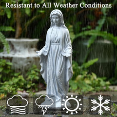 Aifeorzo statue placed in garden illustrating weatherproof outdoor use