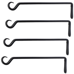 AILIN YELOKIE front view of four black plant hangers showing sturdy design and finish