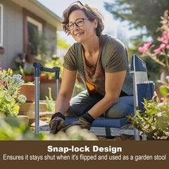 Aimerla K5 side profile in seat mode demonstrating stable bench support outdoors