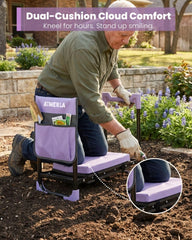Aimerla K7 side handle in use demonstrating ergonomic support for standing