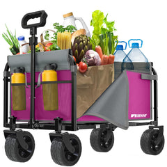 Aimnny front view packed with groceries showing easy transport benefit