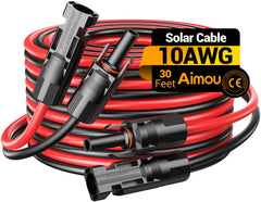 Aimou front view of packaged 30ft 10AWG cable showing ready-to-install benefit