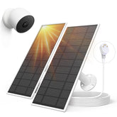 Aiobuvr solar panel front view showing compact design and included items