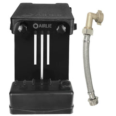 Airlie front view of full pool leveler showing compact profile and easy setup