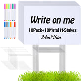 AITIKUE front view of 24x16 yard sign pack showing contents and benefits