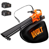 AIVOLT front view with 40L bag showing complete kit and convenience