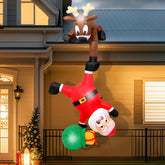 Aixuler front view of hanging inflatable showing festive scene and curb appeal