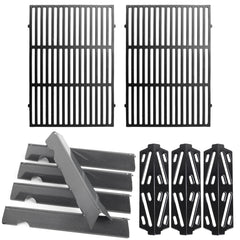 AJinTeby front view of both replacement cooking grates showing restored surface and even heat