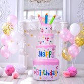 AJY inflatable cake front view showing bright LED visibility