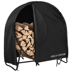 AKEfit front view of covered log hoop, protects wood from wet weather