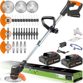 Akenuoke front view of cordless weed wacker showing compact design and controls for easy handling