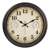 Alarllok front view of 16-inch bronze outdoor clock showing easy-read numerals and vintage style