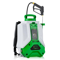 ALIENTABI front view of backpack sprayer showing tank and straps benefit mobility