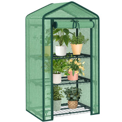 AlisisFores greenhouse front view showing protection and organized plants