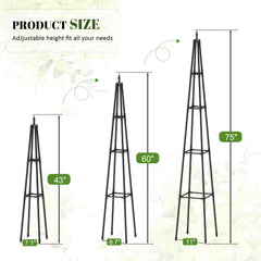 AlisisFores obelisk placed in container illustrating space-saving benefit