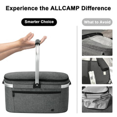 ALLCAMP close-up of welded leak-proof interior lining for easy cleanup