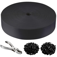 ALOSUTR front view of 246 ft black privacy strip roll showing package and length benefit