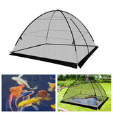 Alphatool front view of pond netting dome showing full coverage and tidy protection