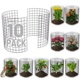 Alphatool front view of 10-pack plant cages showing contents and compact packaging benefit