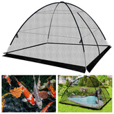 Alphatool front view dome protecting pond, shows full coverage benefit
