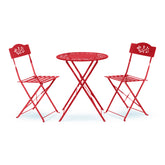 Alpine Corporation bistro set front view shows compact colorful seating and cheerful design