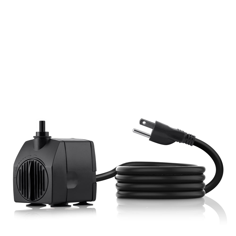 Alpine Corporation pump front view showing compact design and reliable circulation