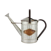 Alpine Corporation front view of vintage metal watering can showing rustic charm and curb appeal