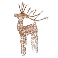 Alpine Corporation reindeer front view showing warm glow for welcoming décor