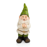 Alpine Corporation gnome front view showing full statue and earthtone finish for curb appeal
