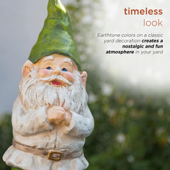 Alpine Corporation gnome side profile highlighting compact silhouette for versatile placement