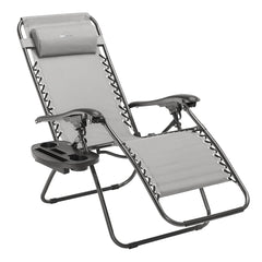 Alpine Mountain Gear front view showing chair with table and roomy seat benefit