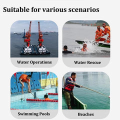 Altovexis extended rescue hook in pool demonstrating safer shoreline assistance