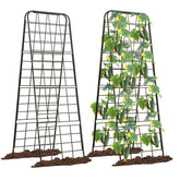 Alxcellion front view of two trellis panels showing full support and neat finish