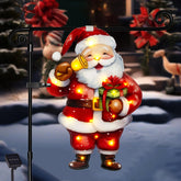 amadecohome front view of double-sided Christmas flag showing festive design and curb appeal